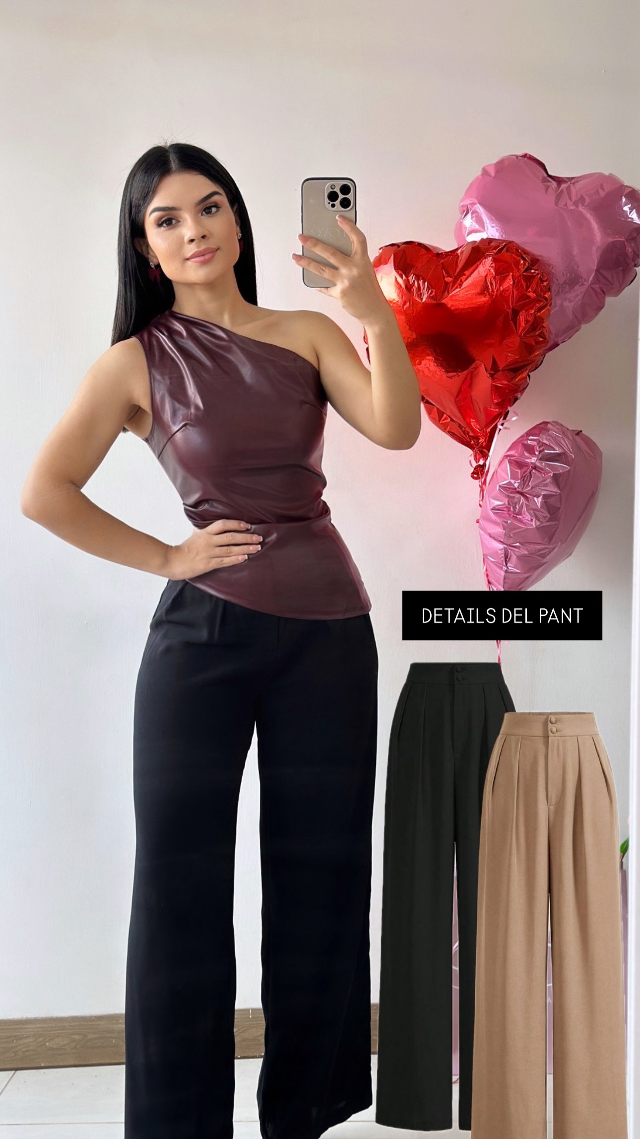 Palazzo doble botón - Negro